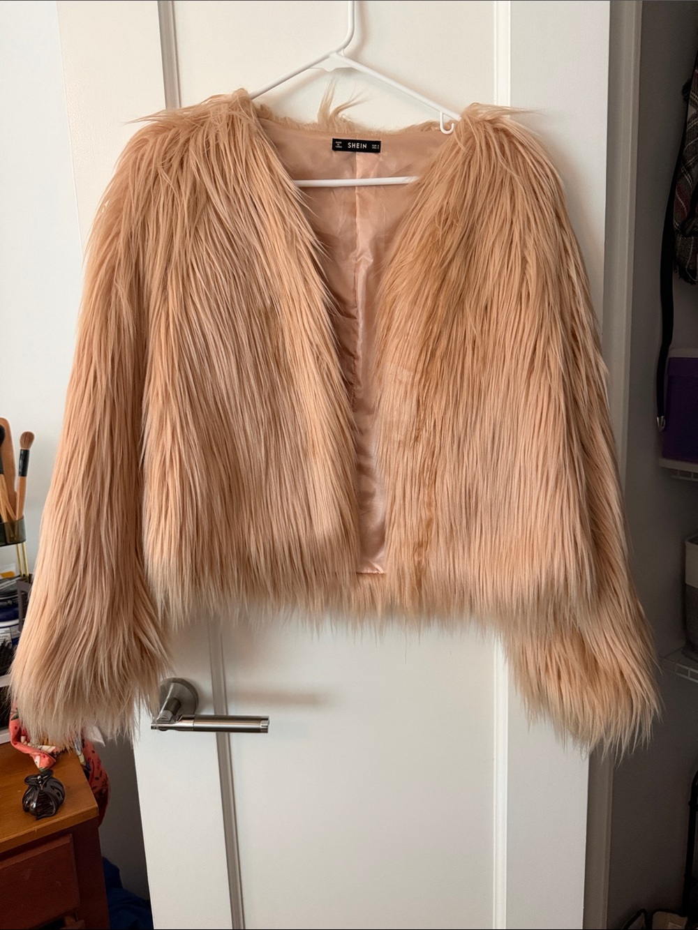 Shein Fuzzy Pink Jacket